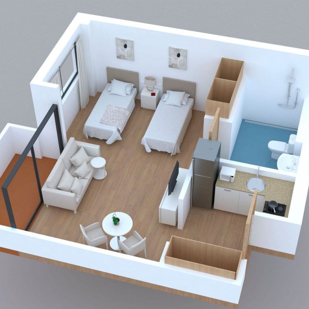 Apartamentos Suites Ballesol Seni-Senior Living Apartamentos Tutelados-Milla de Oro-Madrid-3